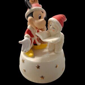 Disney Mickeys Christmas Carols Department 56 Musical Snowbabies Figurine Works